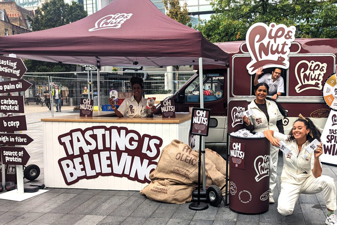 Pip & Nut sampling roadshow.